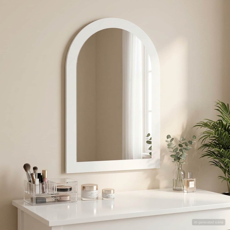 Miroir FAUSKE Blanc 43 x 3,5 x 77 cm Usage intérieur uniquement 626966626966