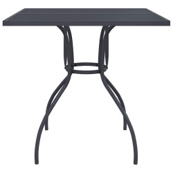 Table de jardin anthracite 80x80x72,5 cm Treillis d'acier 626967626967
