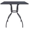 Table de jardin anthracite 80x80x72,5 cm Treillis d'acier 626967626967