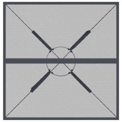 Table de jardin anthracite 80x80x72,5 cm Treillis d'acier 626967626967