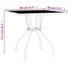 Table de jardin anthracite 80x80x72,5 cm Treillis d'acier 626967626967