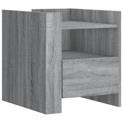 Table de chevet sonoma gris 45x50x50 cm bois d'ingénierie 626968626968