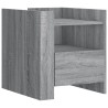 Table de chevet sonoma gris 45x50x50 cm bois d'ingénierie 626968626968