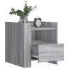 Table de chevet sonoma gris 45x50x50 cm bois d'ingénierie 626968626968