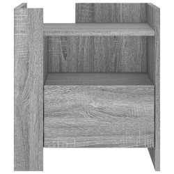 Table de chevet sonoma gris 45x50x50 cm bois d'ingénierie 626968626968