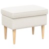 Pouf Crème 55 x 35 x 41 cm Bouclé 626969626969