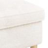 Pouf Crème 55 x 35 x 41 cm Bouclé 626969626969