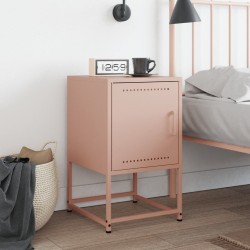 Table de chevet rose 36x39x60,5 cm acier 626972626972