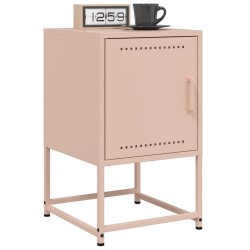 Table de chevet rose 36x39x60,5 cm acier 626972626972