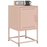 Table de chevet rose 36x39x60,5 cm acier 626972626972