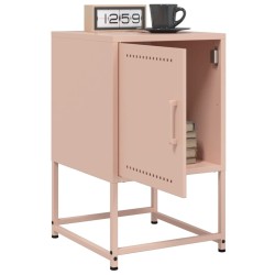 Table de chevet rose 36x39x60,5 cm acier 626972626972