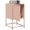 Table de chevet rose 36x39x60,5 cm acier 626972626972