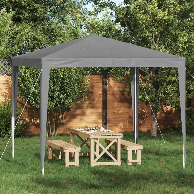Tente de fête 250 x 250 x 240 cm Gris clair PE et acier 626973626973