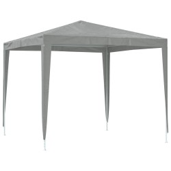 Tente de fête 250 x 250 x 240 cm Gris clair PE et acier 626973626973