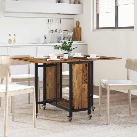 Table à manger pliante avec roulettes 130 x 80 x 76,5 cm 626974626974