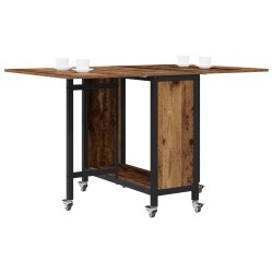 Table à manger pliante avec roulettes 130 x 80 x 76,5 cm 626974626974