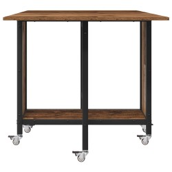 Table à manger pliante avec roulettes 130 x 80 x 76,5 cm 626974626974