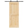 Porte coulissante NARVIK Naturel et noir 85 x 210 cm (152,5 cm) 626975626975