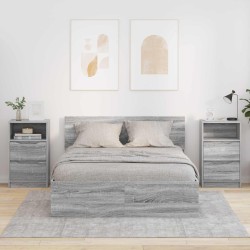 Tables de chevet avec tiroir 2 pcs Gris Sonoma 40 x 30 x 467 cm 626976626976