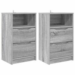 Tables de chevet avec tiroir 2 pcs Gris Sonoma 40 x 30 x 467 cm 626976626976