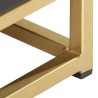 Table de chevet Noir et doré 40x30x50cm Bois de manguier massif 626978626978