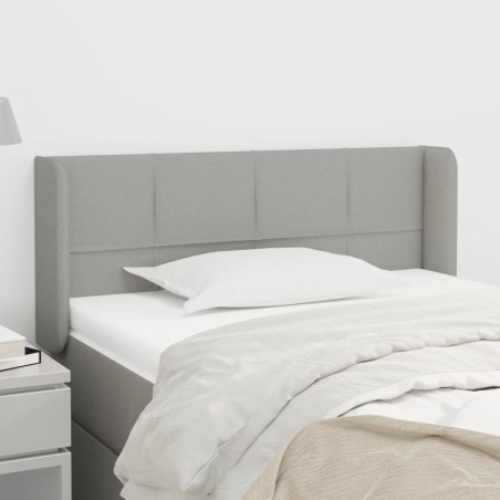 Tête de lit avec oreilles Gris clair 103x16x78/88 cm Tissu 626979626979