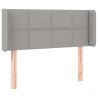 Tête de lit avec oreilles Gris clair 103x16x78/88 cm Tissu 626979626979