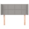 Tête de lit avec oreilles Gris clair 103x16x78/88 cm Tissu 626979626979