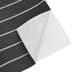 Tapis de bateau Rayé Gris foncé et blanc 240 x 60 cm EVA 626983626983