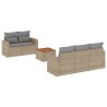 Salon de jardin avec coussins 6pcs mélange beige résine tressée 626984626984