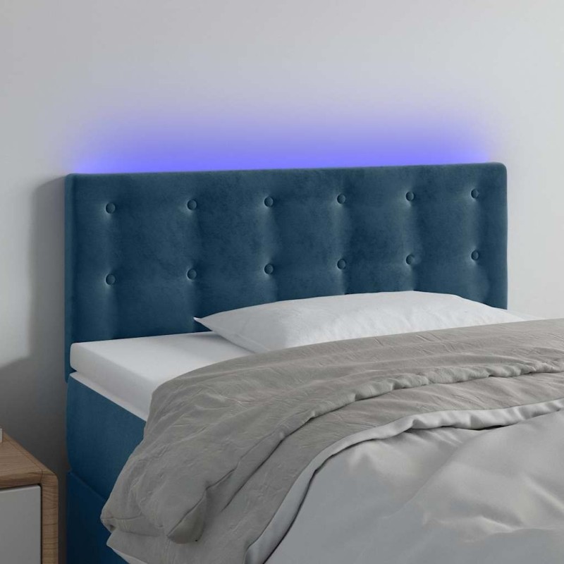 Tête de lit à LED Bleu foncé 80x5x78/88 cm Velours 626986626986