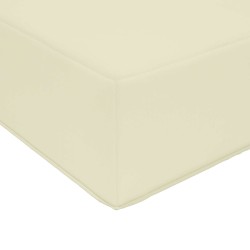 Pouf d'Extérieur Bois d'acacia massif et Textilène Blanc 626987626987