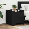 Table de chevet noir 45x50x50 cm bois d’ingénierie 626990626990