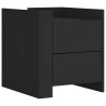 Table de chevet noir 45x50x50 cm bois d’ingénierie 626990626990