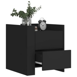 Table de chevet noir 45x50x50 cm bois d’ingénierie 626990626990