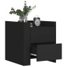 Table de chevet noir 45x50x50 cm bois d’ingénierie 626990626990