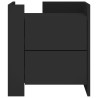 Table de chevet noir 45x50x50 cm bois d’ingénierie 626990626990