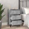 Table de chevet gris béton 40x35x70 cm bois d'ingénierie 626993626993