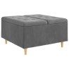 Pouf de rangement Gris foncé 80 x 80 x 45 cm Velours 626994626994