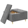 Pouf de rangement Gris foncé 80 x 80 x 45 cm Velours 626994626994