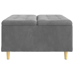 Pouf de rangement Gris foncé 80 x 80 x 45 cm Velours 626994626994