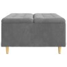 Pouf de rangement Gris foncé 80 x 80 x 45 cm Velours 626994626994