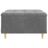 Pouf de rangement Gris foncé 80 x 80 x 45 cm Velours 626994626994