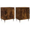 Tables de chevet 2 pcs chêne fumé 40x30x50 cm bois d'ingénierie 626996626996