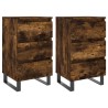 Tables de chevet 2 pcs chêne fumé 40x35x69 cm bois ingénierie 626997626997
