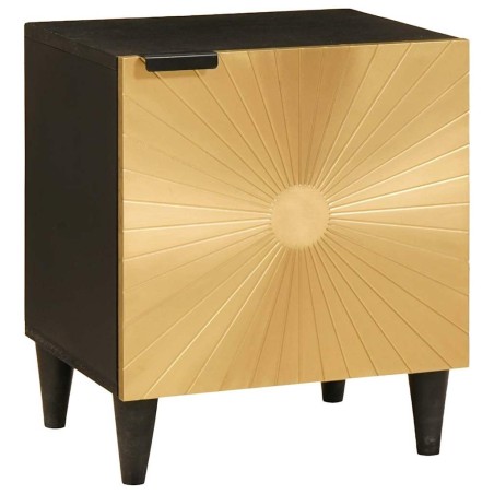 Table de chevet Noir et or 40 x 33 x 46 cm Bois d'ingénierie 626999626999