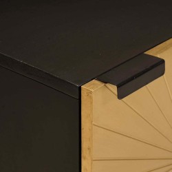 Table de chevet Noir et or 40 x 33 x 46 cm Bois d'ingénierie 626999626999