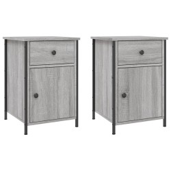 Tables de chevet 2 pcs sonoma gris 40x42x60cm bois d'ingénierie 627002627002
