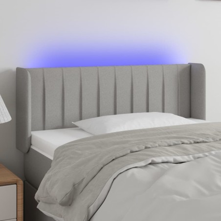 Tête de lit à LED Gris clair 103x16x78/88 cm Tissu 627003627003