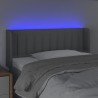 Tête de lit à LED Gris clair 103x16x78/88 cm Tissu 627003627003
